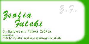 zsofia fuleki business card