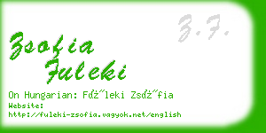 zsofia fuleki business card